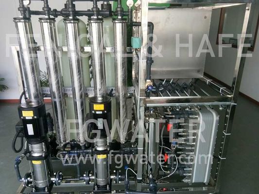 Purificación del agua Ultrapure de 3GPM EDI Water Treatment System For