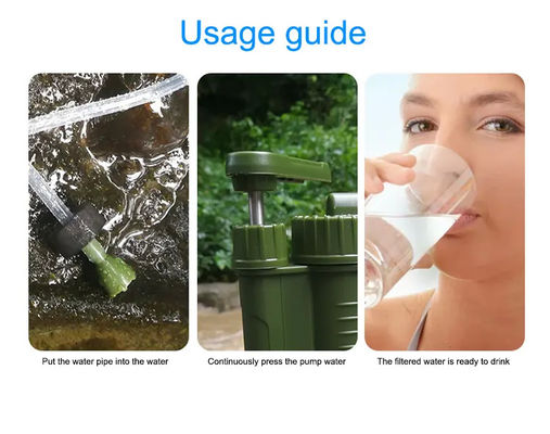 Sistema de purificación de agua móvil con filtro de agua de paja mini portátil