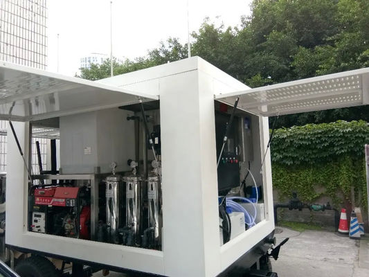 Ingeniería al aire libre Sistema de purificación de agua móvil portátil en camión