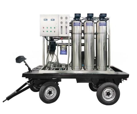 Sistema de purificación de agua móvil de filtración multicapa de remolque conveniente