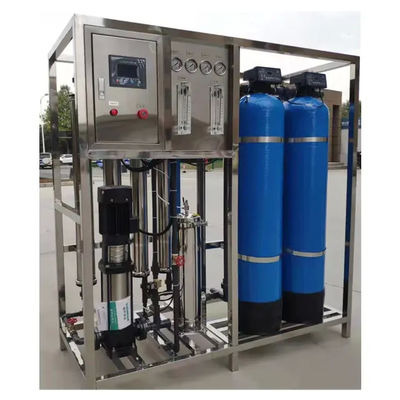 1TPH 2.1kW-380-415V 2xFRP Tanques de agua salada Planta de agua de ósmosis inversa