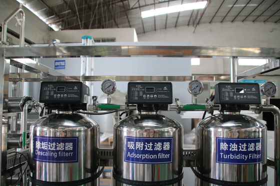 2TPH 3.0kW-380-415V 3xSS304 Tanques de agua salada Planta de agua de ósmosis inversa