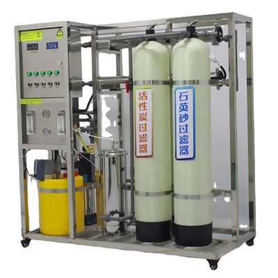 500L/H 1.7kW-380-415V 2x FRP Tanques de agua salada Planta de agua de ósmosis inversa
