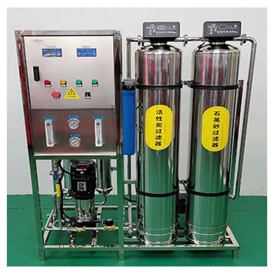 1TPH 2.1kW-380-415V 2xSS304 Tanques de agua salada Planta de agua de ósmosis inversa