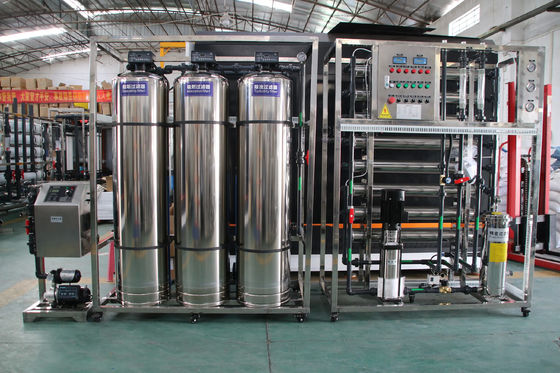 3TPH 5.5kW-380-415V 3xSS304 Tanques de agua salada Planta de agua de ósmosis inversa