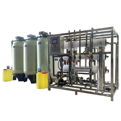 5TPH 7.4kW-380-415V 3xFRP Tanques de agua salada Planta de agua de ósmosis inversa