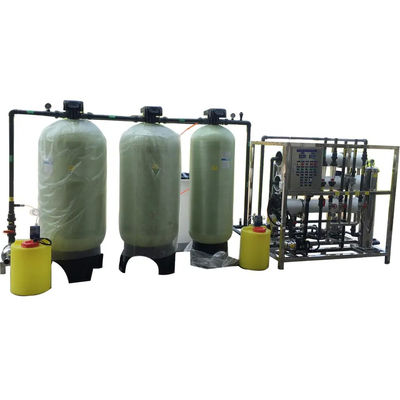 5TPH 7.4kW-380-415V 3xFRP Tanques de agua salada Planta de agua de ósmosis inversa