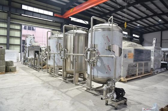 10TPH 19kW-380-415V 2xSS304 Tanques de agua salada Planta de agua de ósmosis inversa