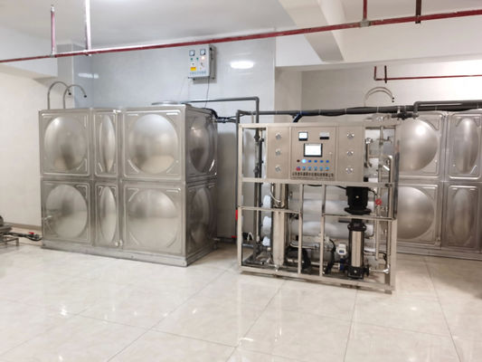 10TPH 19kW-380-415V 2xSS304 Tanques de agua salada Planta de agua de ósmosis inversa
