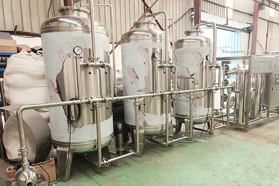 10TPH 19kW-380-415V 3xSS304 Tanques de agua salada Planta de agua de ósmosis inversa