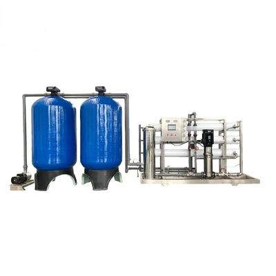 10TPH 19kW-380-415V 2xFRP Tanques de agua salada Planta de agua de ósmosis inversa