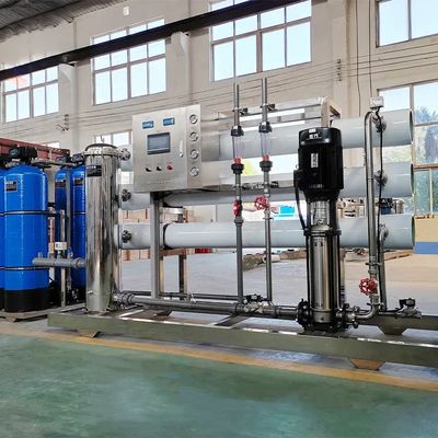 10TPH 19kW-380-415V 2xFRP Tanques de agua salada Planta de agua de ósmosis inversa