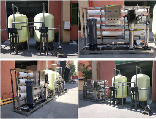 10TPH 19kW-380-415V FRP Tanques de agua salada Planta de agua de ósmosis inversa