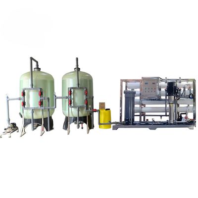10TPH 19kW-380-415V FRP Tanques de agua salada Planta de agua de ósmosis inversa