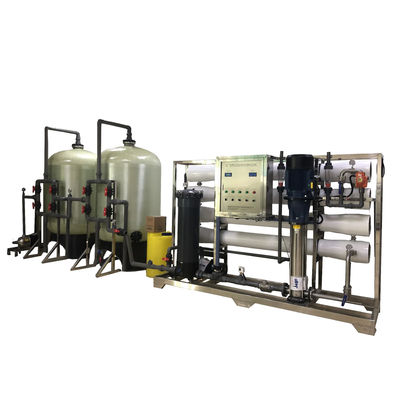 10TPH 19kW-380-415V FRP Tanques de agua salada Planta de agua de ósmosis inversa