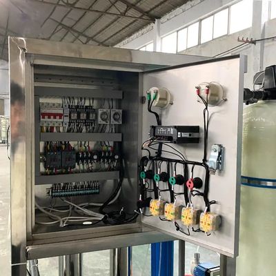 2 Tanques de FRP Sistema de filtro de agua por membrana RO industrial de 500LPh