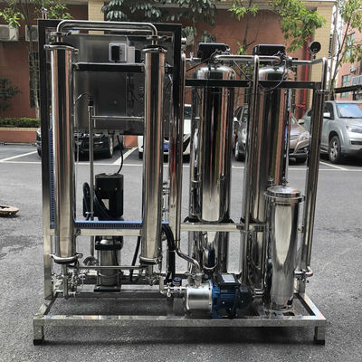 500L/H 2xSS304 Tanque de almacenamiento Planta de agua de ósmosis inversa para el tratamiento comercial del agua
