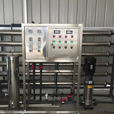1TPH 2xSS304 Tanques Planta de agua de ósmosis inversa para el tratamiento de agua pura RO comercial