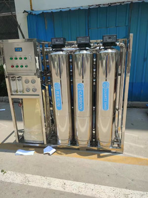 1TPH 3xSS304 Tanques Planta de agua de ósmosis inversa para la venta de agua