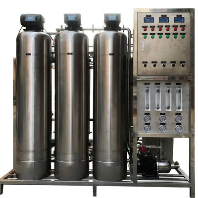 Fácil de operar 1.5TPH 3xSS304 Tanques de agua salada Planta de agua de ósmosis inversa