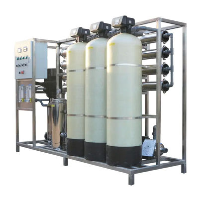 2TPH 3xFRP Tanques de Osmosis Reversa Planta de agua para la fábrica de alimentos y bebidas