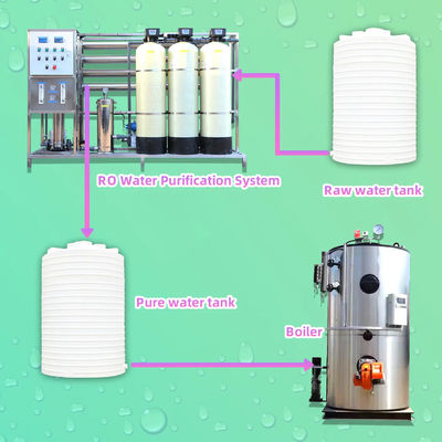 2TPH 3xFRP Tanques de Osmosis Reversa Planta de agua para la fábrica de alimentos y bebidas