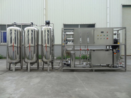 2TPH con acero inoxidable 304 tanque de agua salada planta de agua de ósmosis inversa