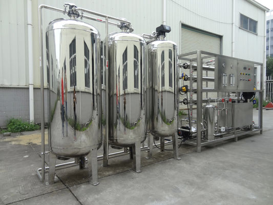 2TPH con acero inoxidable 304 tanque de agua salada planta de agua de ósmosis inversa