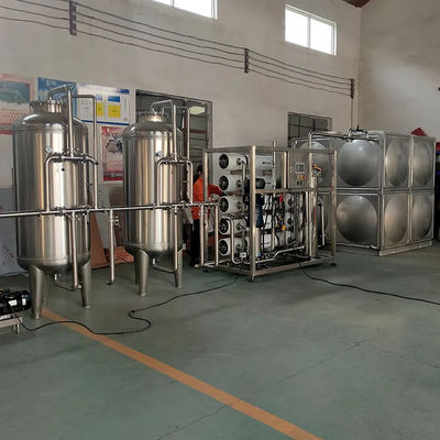 5TPH SS304 Tanques Sistema de purificación RO para el agua de proceso industrial