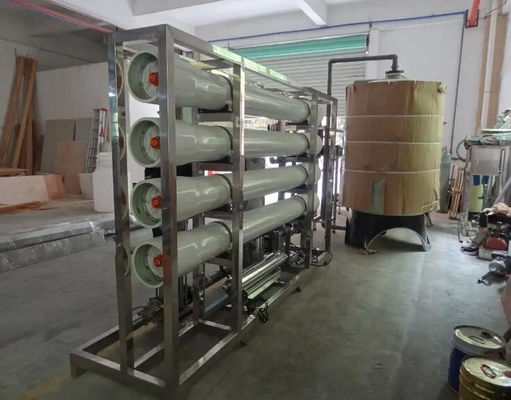 8TPH 14kW FRP Tanques RO Industrial Máquina de tratamiento de agua potable automática con indicadores de estado operativo