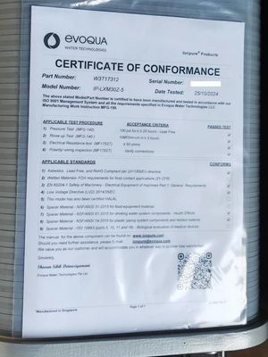 Módulo EDI de ionpure CEDI IP-LXM30Z-5 3.3-5.11 m3/h Tasa de flujo
