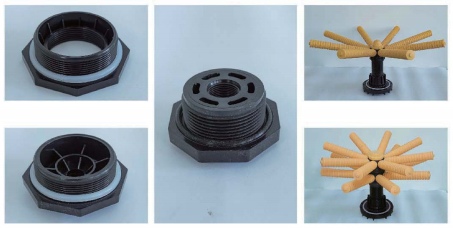 El tanque de almacenamiento de FRP 1054 φ250×1400mm con hilo de 2,5' 0,5-1,5 T/H para uso industrial