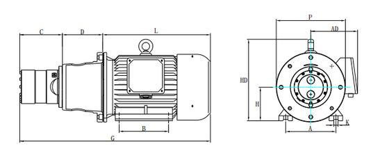 DHP 2.1 Bomba de pistón axial (7,8 kg, 80 Bar) Consumibles de tratamiento de agua a alta presión para RO/desalinización industrial
