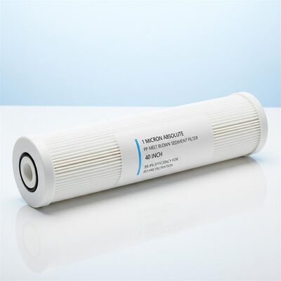 1 Micron Absolute Rated PP Melt Blown Sediment Filter Cartridge 40 Inch with 99.9% Efficiency for RO Pre Filtration
