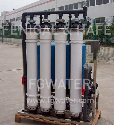 Sistema de tratamiento de aguas de la ultrafiltración 40TPH, soporte de la resbalón de la planta del RO del uF