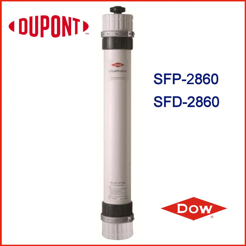 Flujo 2.0   6.1 M3 /Hr DOW UF módulos de membranas SFP-2860 / SFD-2860 con alta resistencia mecánica