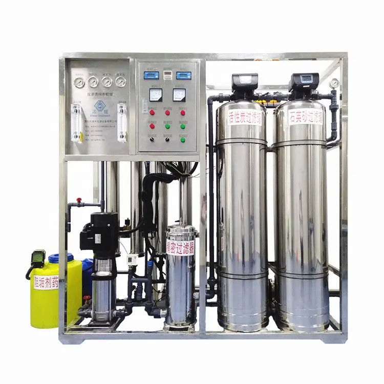 500L/H 1.7kW-380-415V 2xSS304 Tanques de agua salada Planta de agua de ósmosis inversa