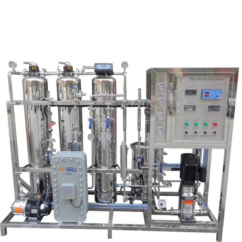500 litros por hora Máquina de agua ultrapura SUS Tanque para agua doméstica archivado