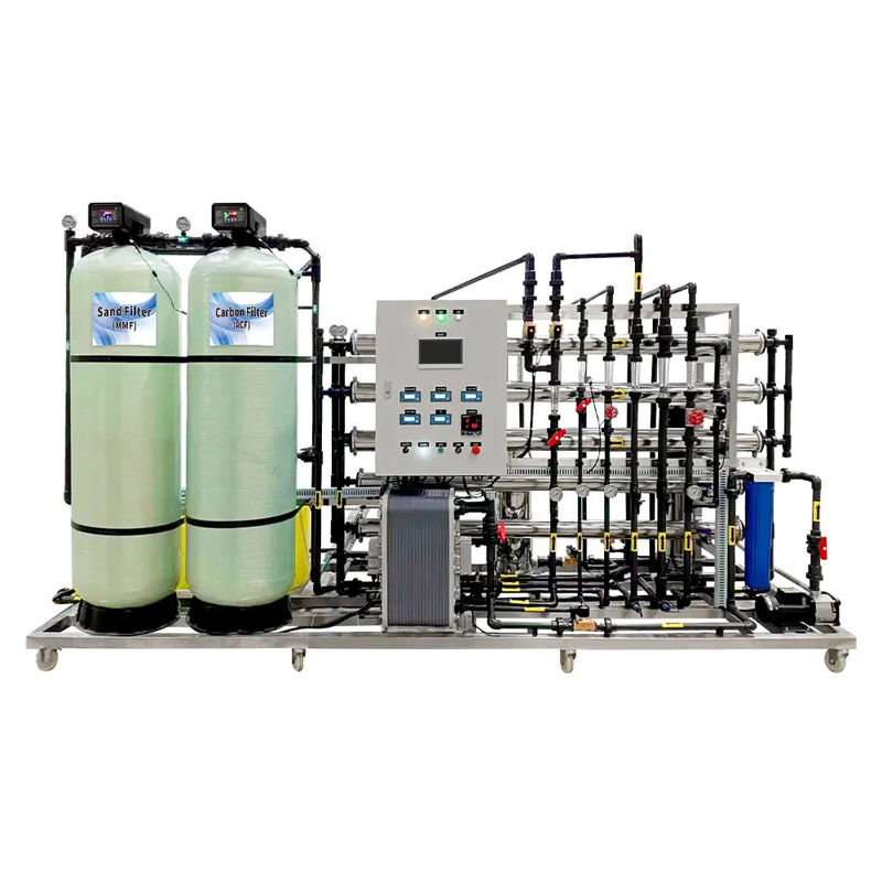 Máquina de filtro de agua industrial de ósmosis inversa de 1500 l/h con máquina EDI