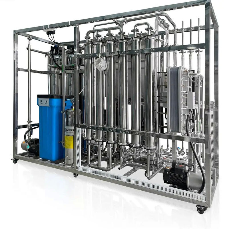1000Lph RO+EDI de doble etapa para filtración de agua industrial