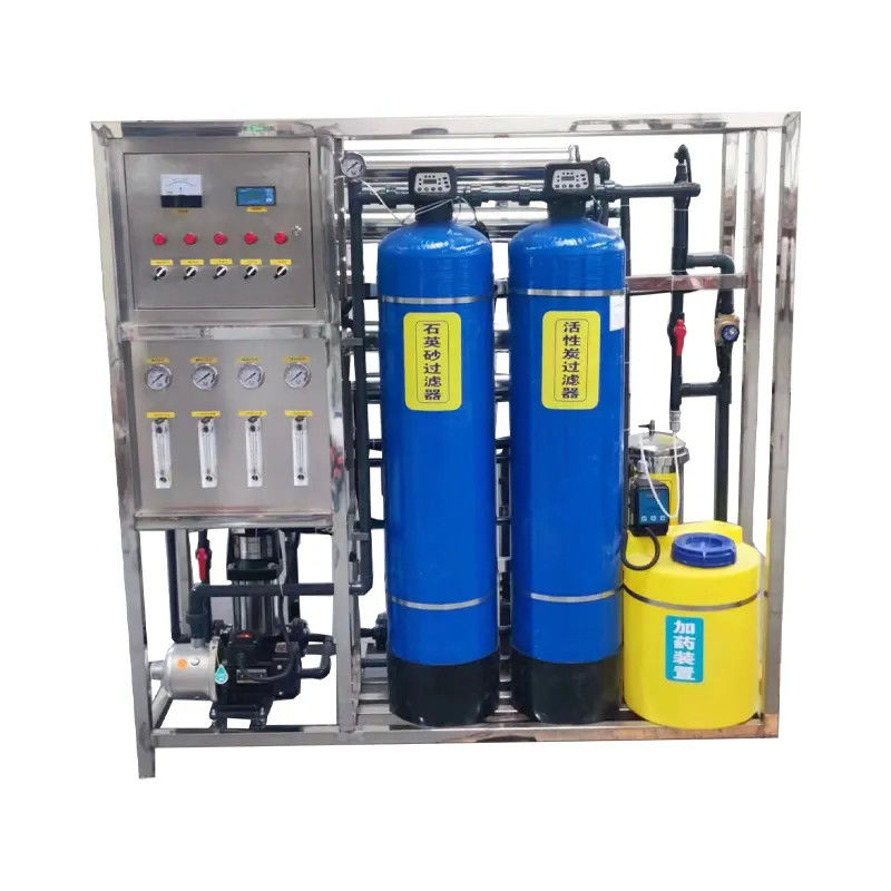 1.5tph 2xFRP Tanques de agua salada Planta de agua de ósmosis inversa para la industria agrícola