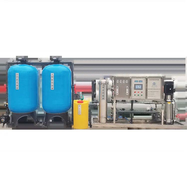 4TPH FRP Tanques de agua salada Planta de agua de ósmosis inversa para pozos de perforación