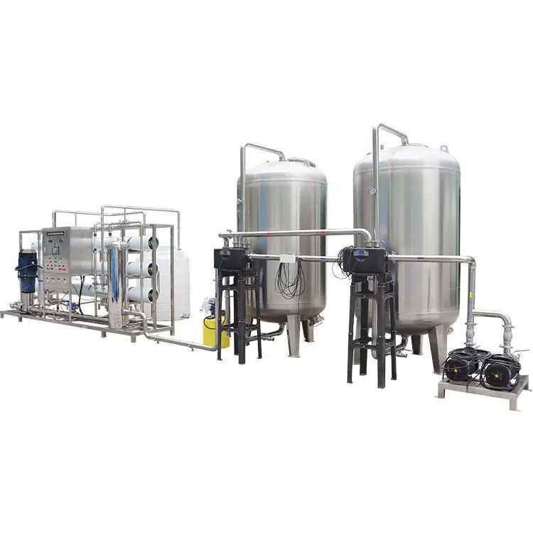 Sistema de agua purificada RO de dos etapas para filtración de agua