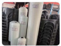 Tanque de filtro de plástico reforzado con fibra 0844 pulgadas Φ200×1100mm 2.5' hilo 0.2-0.5 T/H - resina epoxi furan para la industria