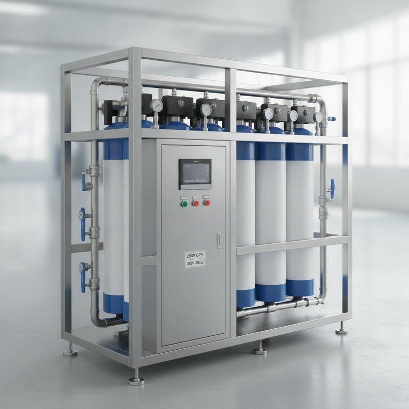Sistema de tratamiento de agua por ósmosis inversa industrial 20000 GPD SS316L Cuadro Control automático de TDS 380V 50Hz